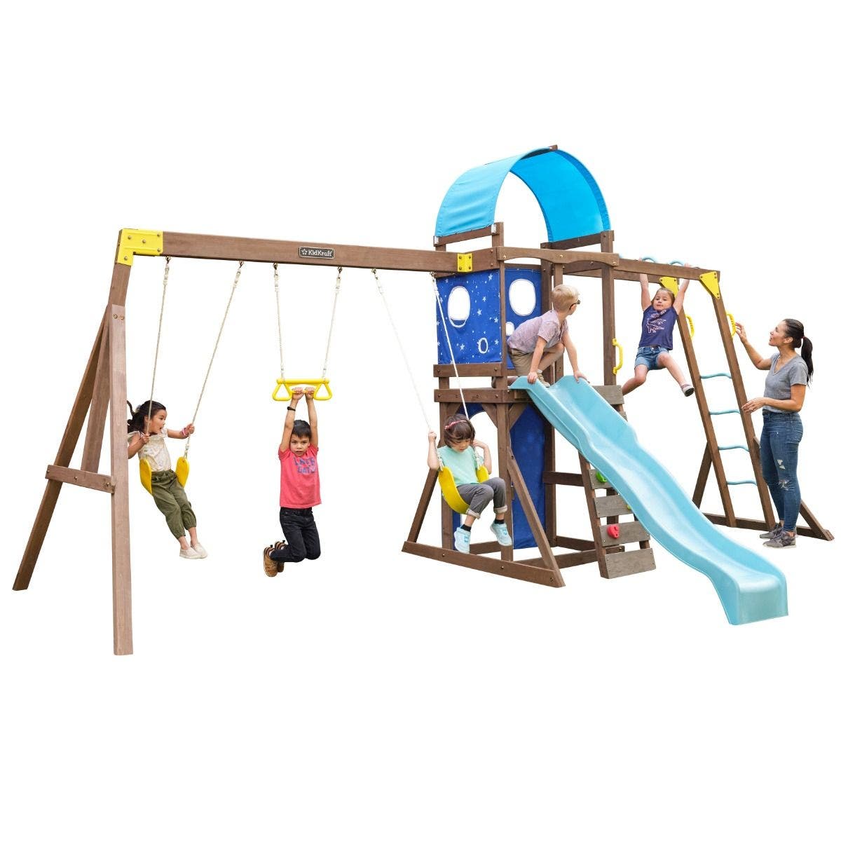 Buy Kidkraft Overlook Challenge Playground Swing Set | Yallatoys.com