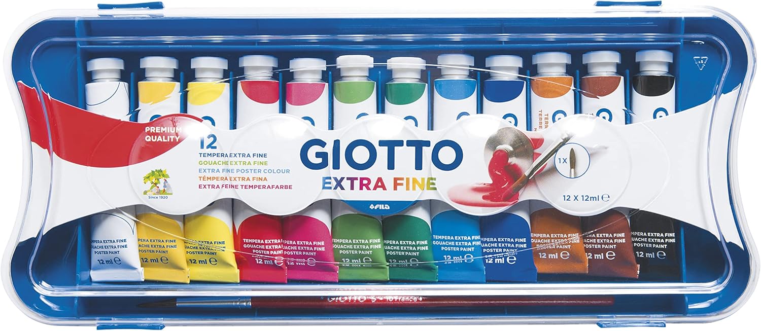 Buy Giotto Tempera Paint Tube 12ml 12pcs | Yallatoys.com
