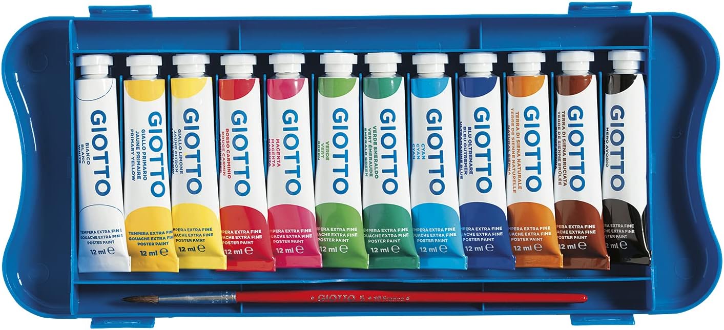 Buy Giotto Tempera Paint Tube 12ml 12pcs | Yallatoys.com