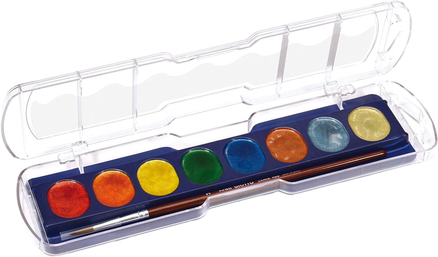 Buy Giotto Watercolor Blocks & 1 Brush Round Tip 8pcs | Yallatoys.com