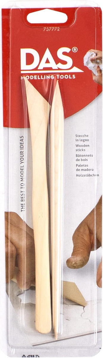 Buy Das Clay Wooden Spatulas Blister Card 2pcs | Yallatoys.com