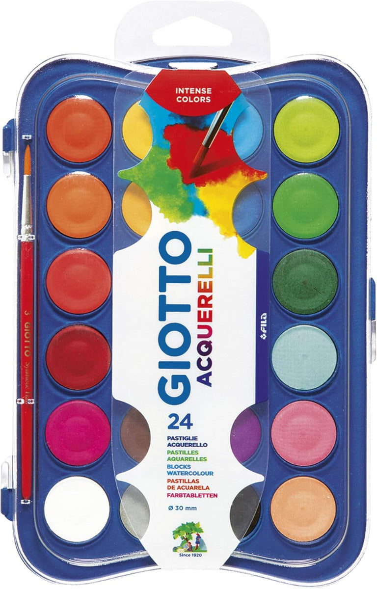 Buy Giotto Watercolor Blocks & Brush Set of 24 | Yallatoys.com