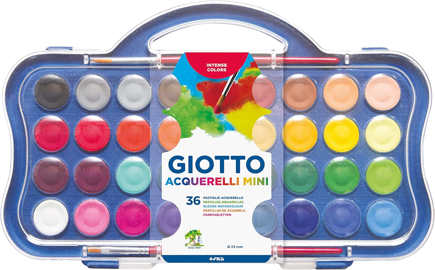 Buy Giotto Watercolor Blocks & 2 Brushs Set of 36 | Yallatoys.com