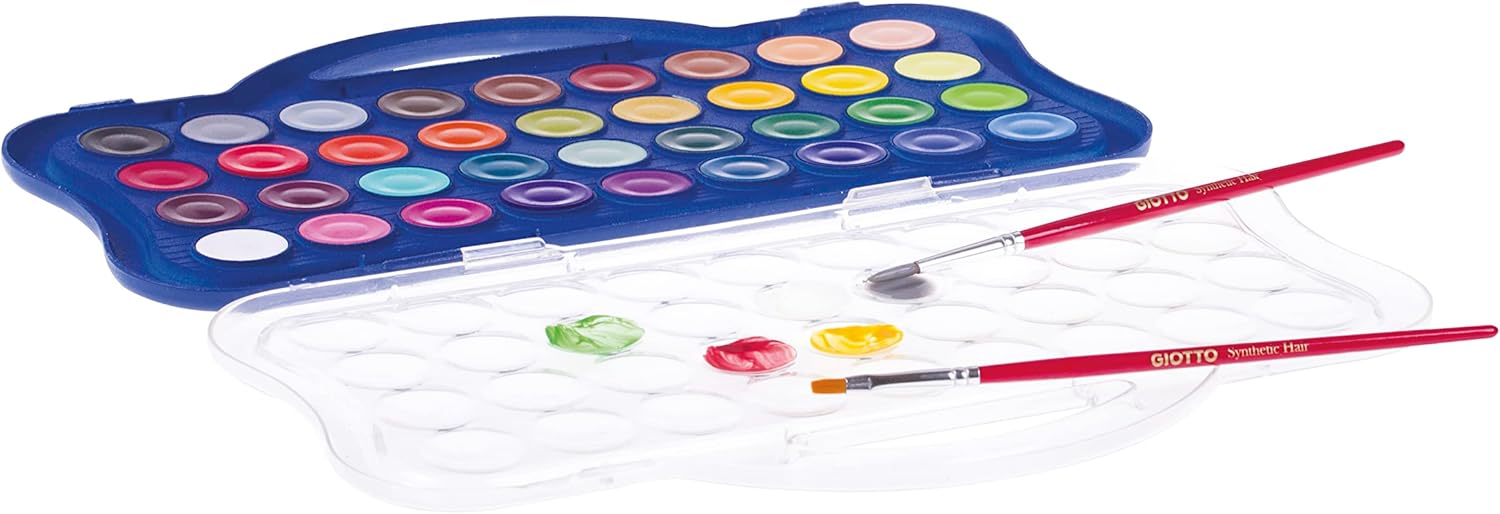 Buy Giotto Watercolor Blocks & 2 Brushs Set of 36 | Yallatoys.com