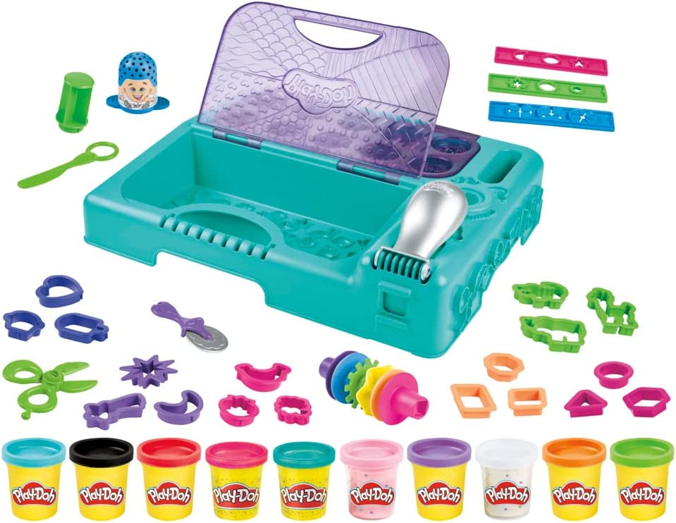 Buy Play Doh Set On The Go Imagine and Store Studio with 30 Tools and 10 Cans of Modeling Compound | Yallatoys.com