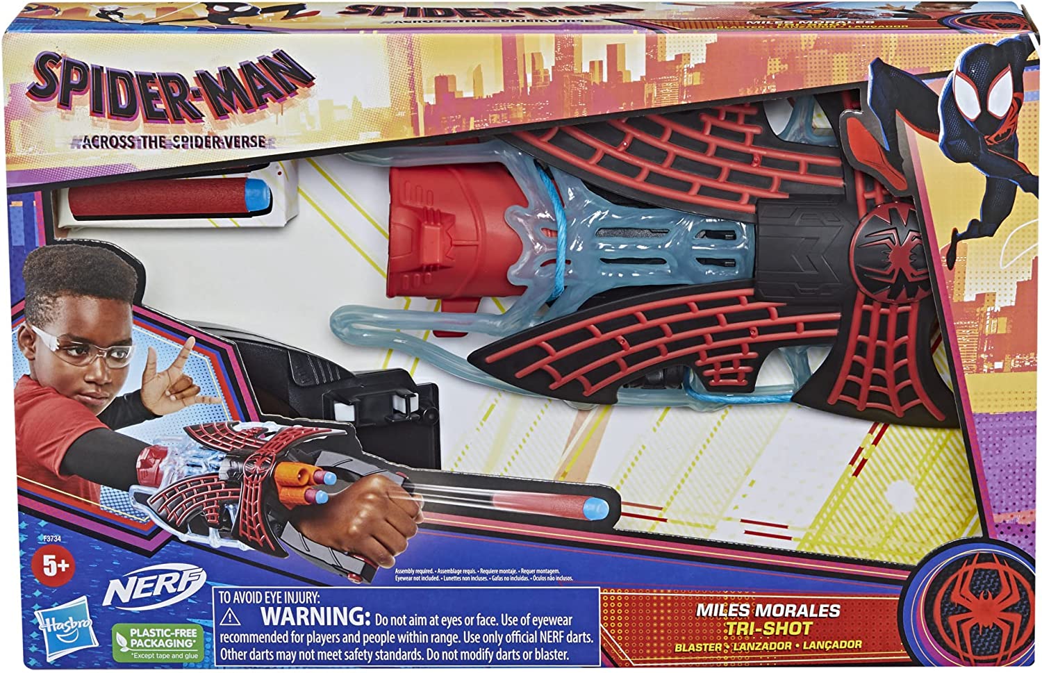 Buy Nerf Spider Man Verse Web Dart Blaster Miles Morales Tri-Shot | Yallatoys.com