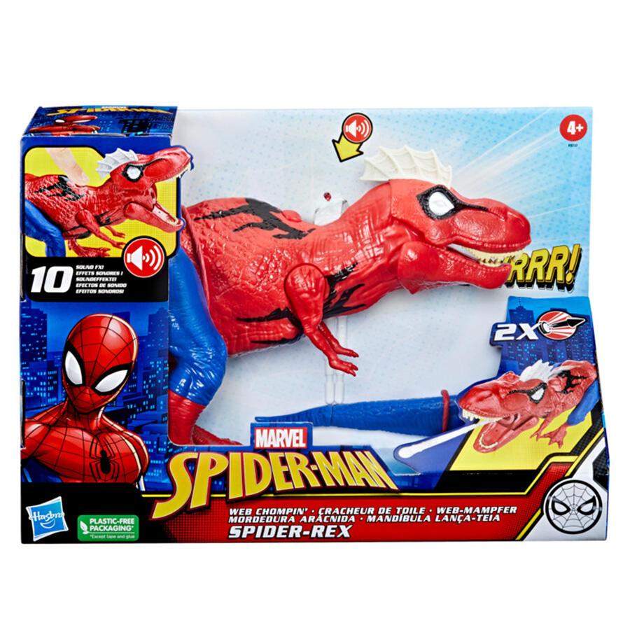 Buy Spider Man Web Chompin Spider Rex Action Figure Sounds and Dino Blast Action | Yallatoys.com