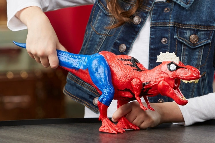 Buy Spider Man Web Chompin Spider Rex Action Figure Sounds and Dino Blast Action | Yallatoys.com