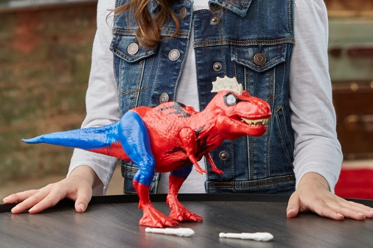 Buy Spider Man Web Chompin Spider Rex Action Figure Sounds and Dino Blast Action | Yallatoys.com