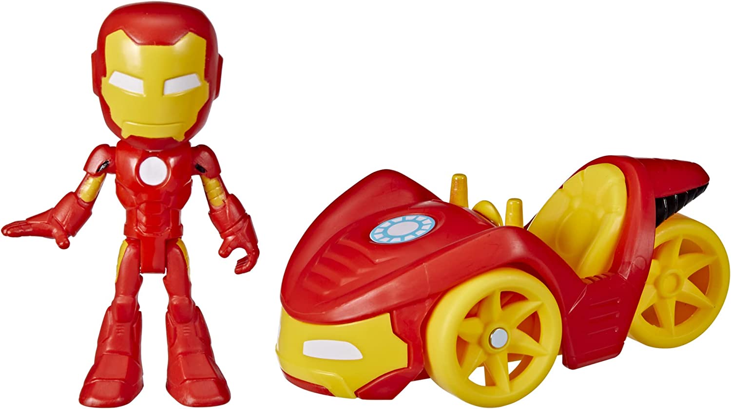 Buy Spider Man Marvel Spidey and His Amazing Friends Iron Man Action Figure and Iron Racer Vehicle | Yallatoys.com