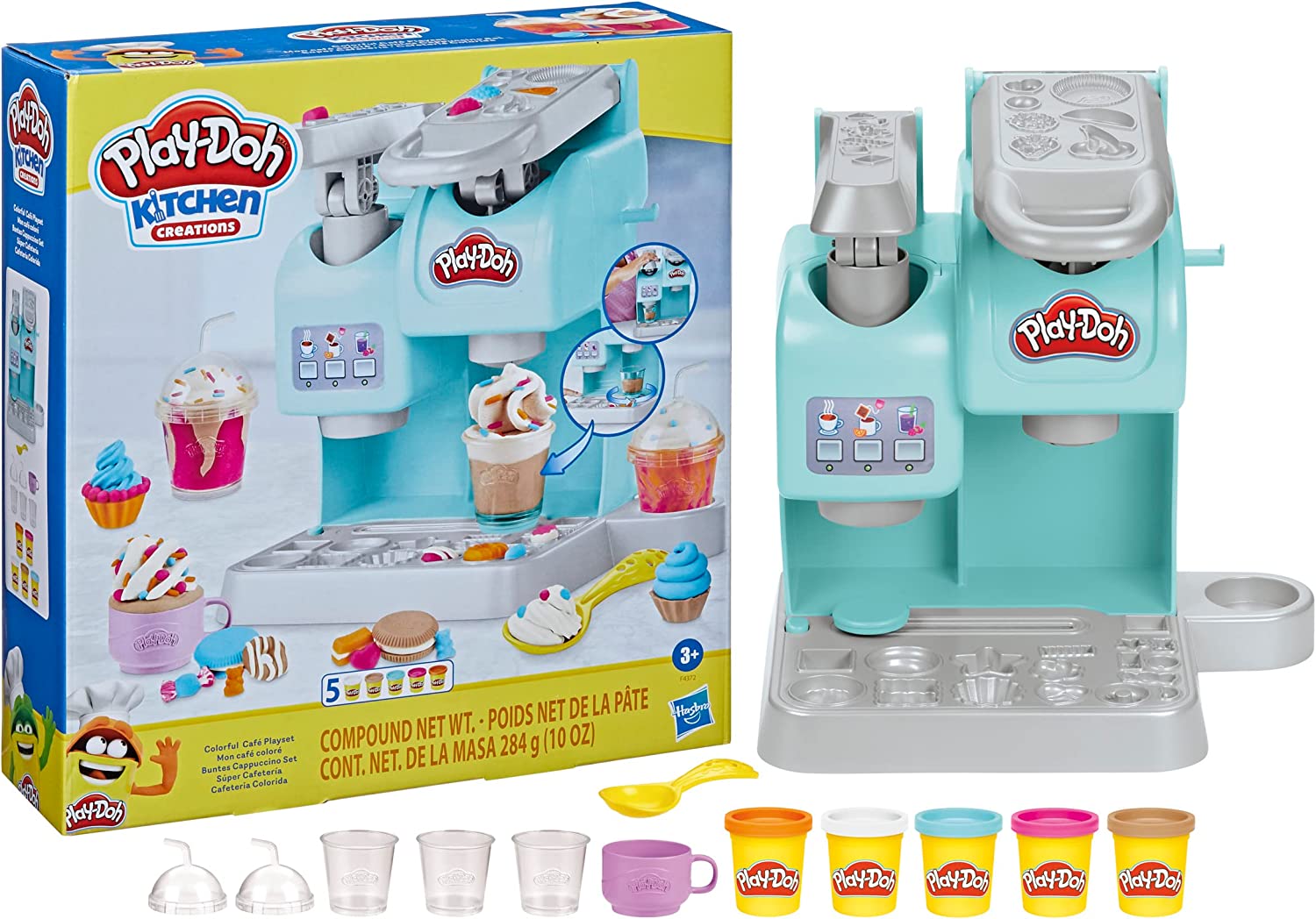 Buy Play Doh Kitchen Creations Colorful Cafe Playset with 5 Colors | Yallatoys.com