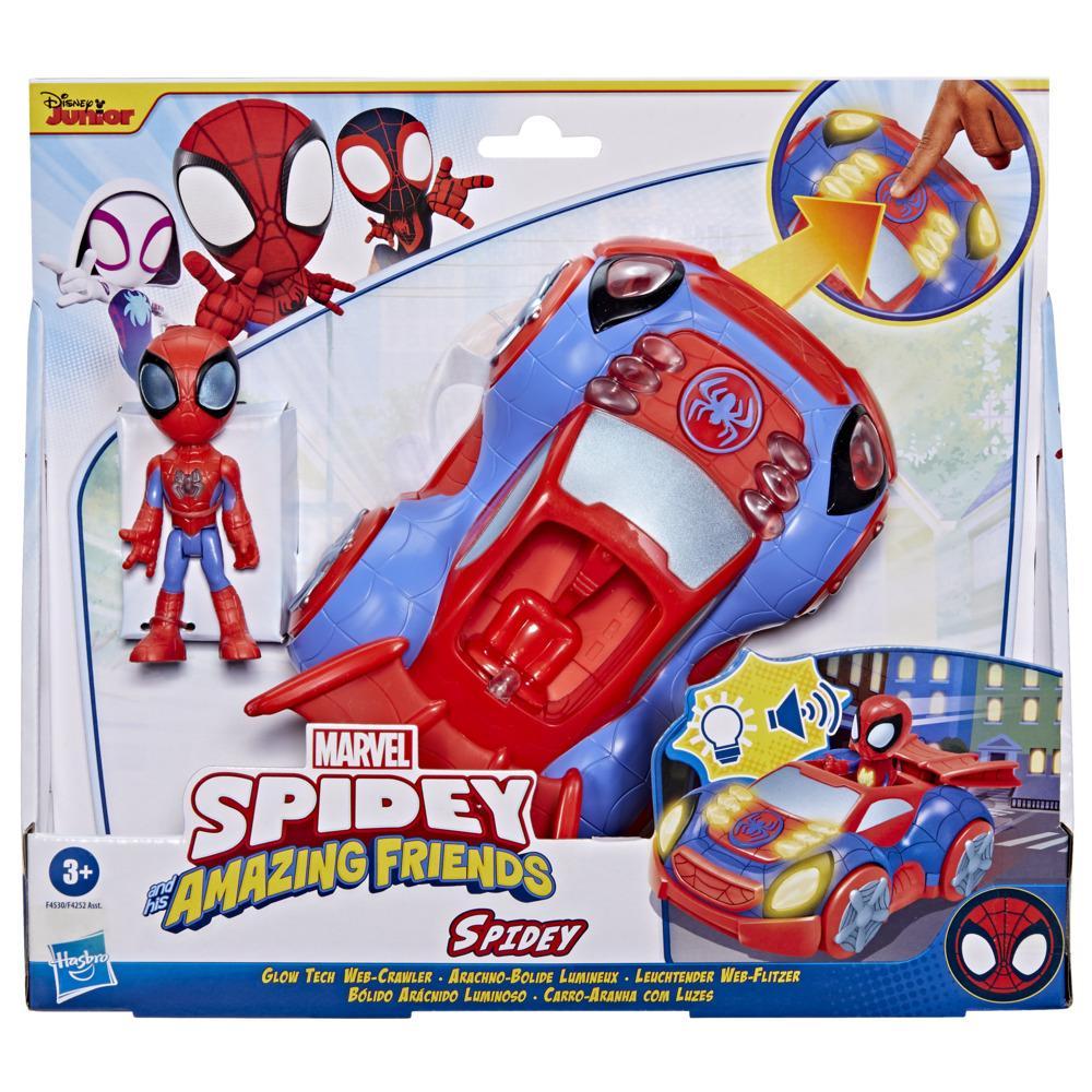 Buy Spider Man Marvel Spidey and His Amazing Friends Glow Tech Web Crawler Vehicle | Yallatoys.com