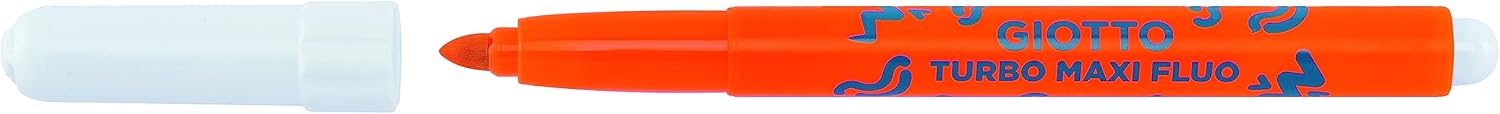 Buy Giotto Turbo Maxi Felt Tip Marker Jumbo Fluo Set Of 8pcs | Yallatoys.com