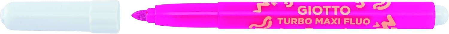 Buy Giotto Turbo Maxi Felt Tip Marker Jumbo Fluo Set Of 8pcs | Yallatoys.com