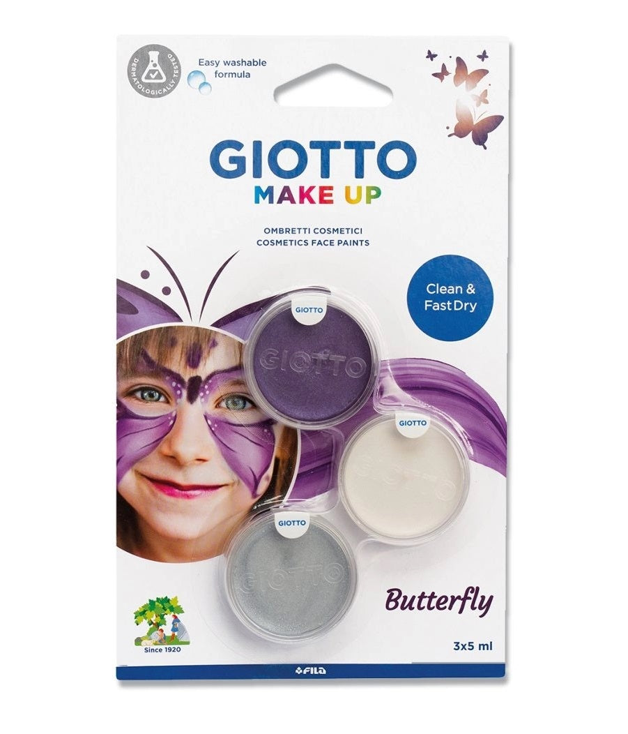 Buy Giotto Face Paint Block Blister 3 X 5ml Thematic Set Butterfly | Yallatoys.com