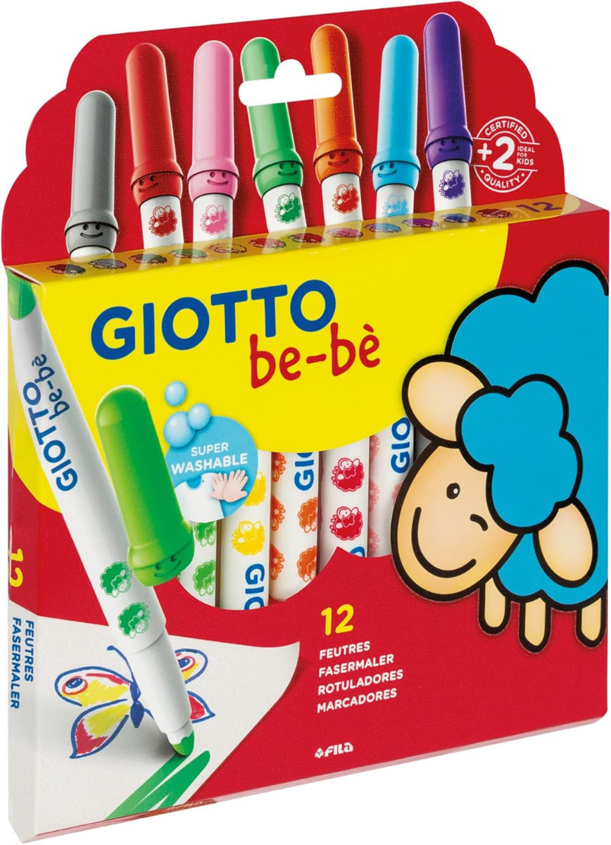 Buy Giotto Be-be Felt Tip Marker Jambo Set Of 12 | Yallatoys.com