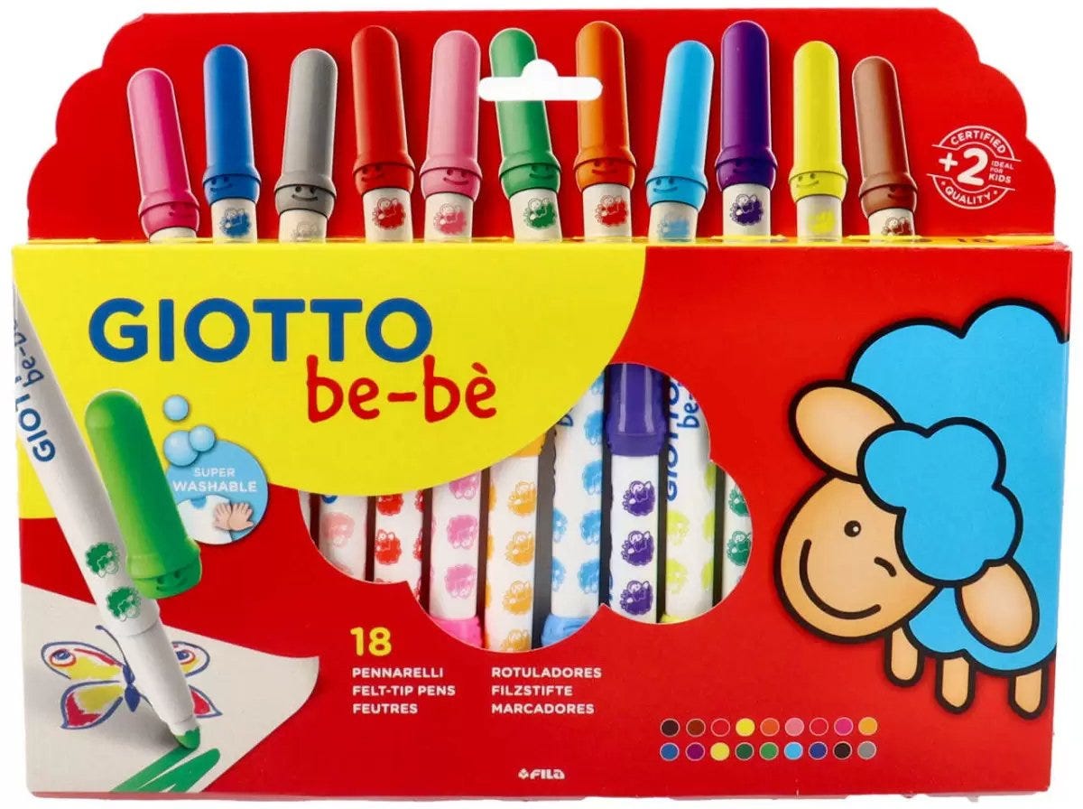 Buy Giotto Be-be Felt Tip Marker Jambo Set Of 18 | Yallatoys.com
