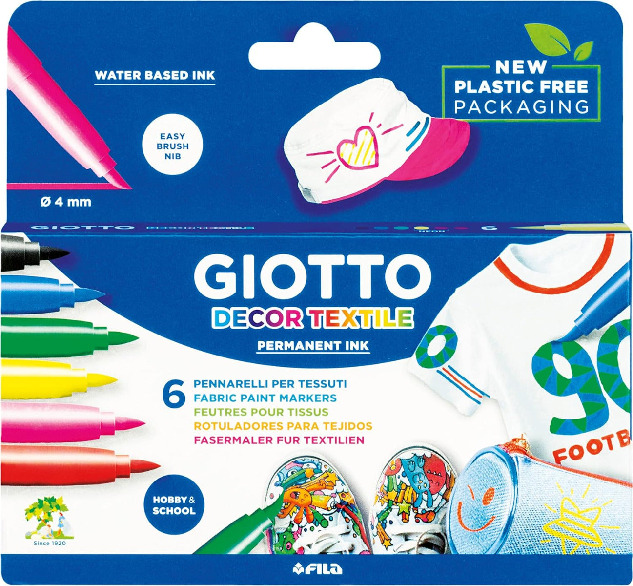 Buy Giotto Decor Textile Fabric Marker Set Of 6pcs | Yallatoys.com