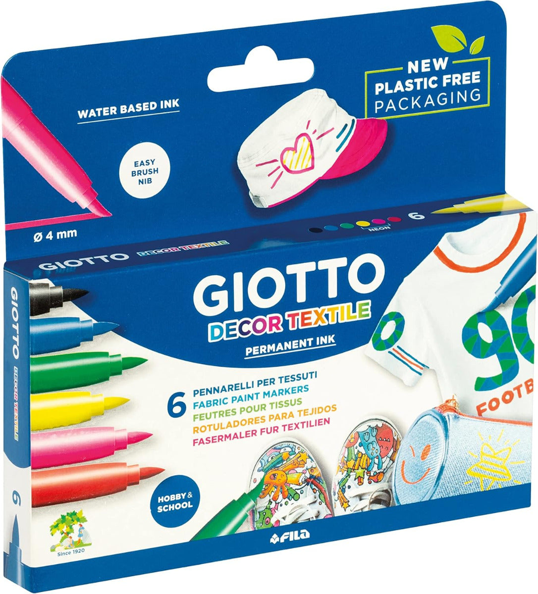 Buy Giotto Decor Textile Fabric Marker Set Of 6pcs | Yallatoys.com