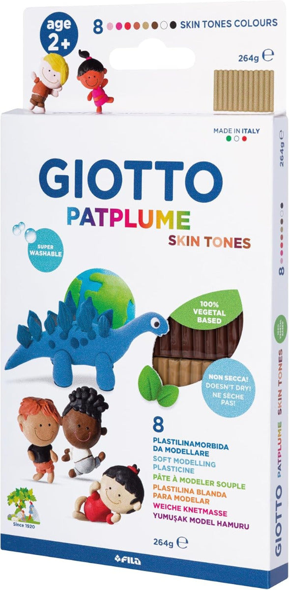 Buy Giotto Patplume Plastilina 8x33g Skin Tones Colors | Yallatoys.com