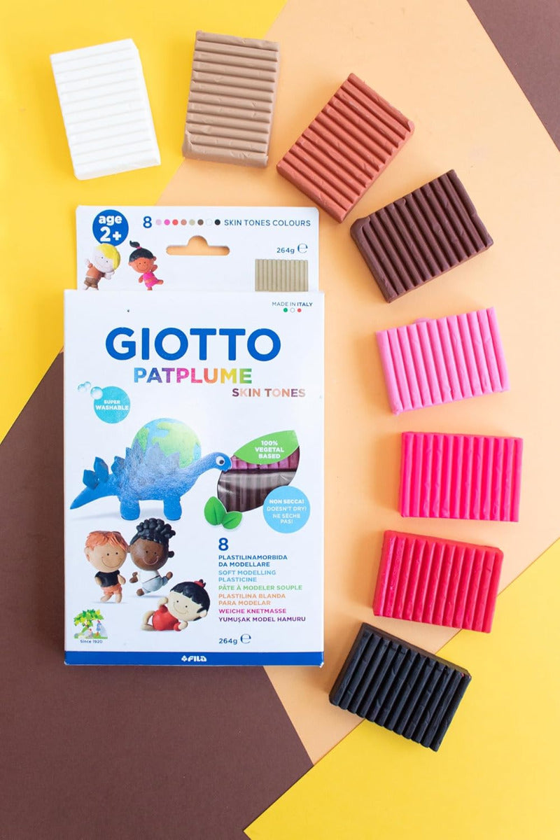 Buy Giotto Patplume Plastilina 8x33g Skin Tones Colors | Yallatoys.com