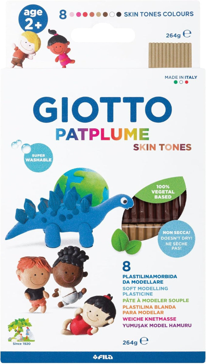 Buy Giotto Patplume Plastilina 8x33g Skin Tones Colors | Yallatoys.com