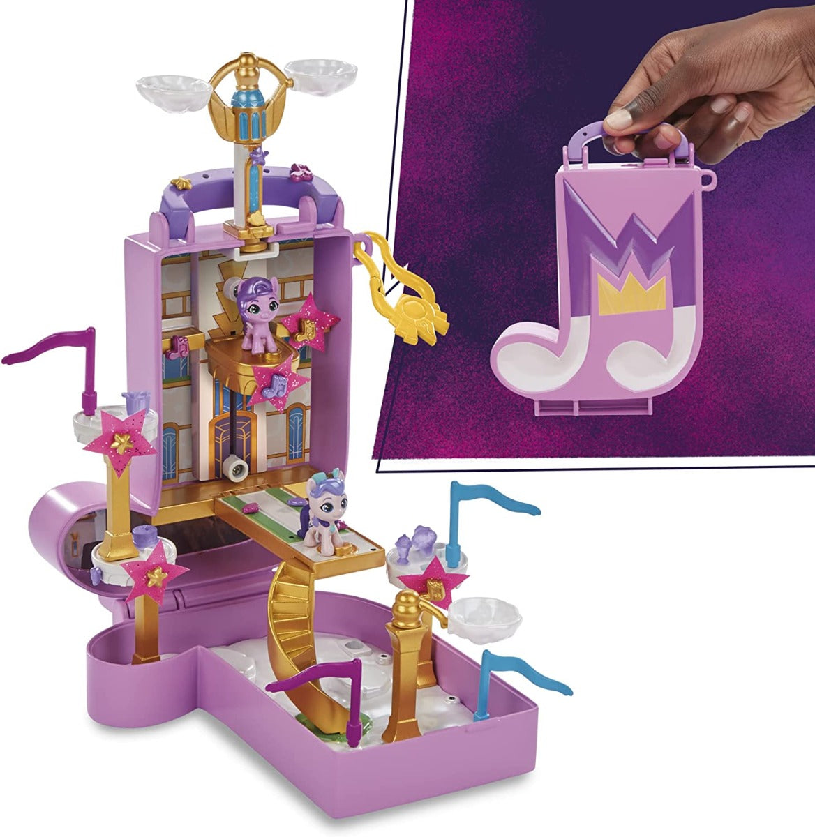 Buy My Little Pony Mini World Magic Compact Zephyr Heights Portable Playset with Pony | Yallatoys.com