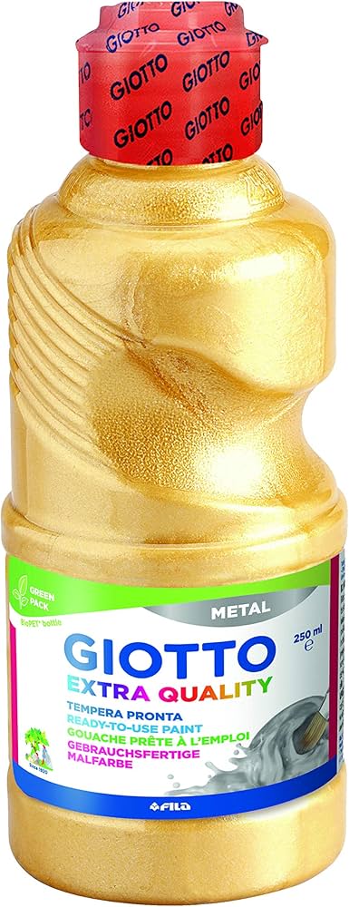 Buy Giotto Tempera School Paint Extra Quality Gold Metal 250ml | Yallatoys.com