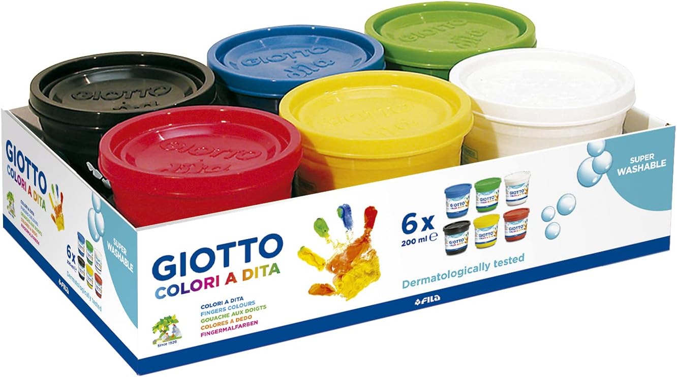 Buy Giotto Finger Paint 200ml 6pcs | Yallatoys.com