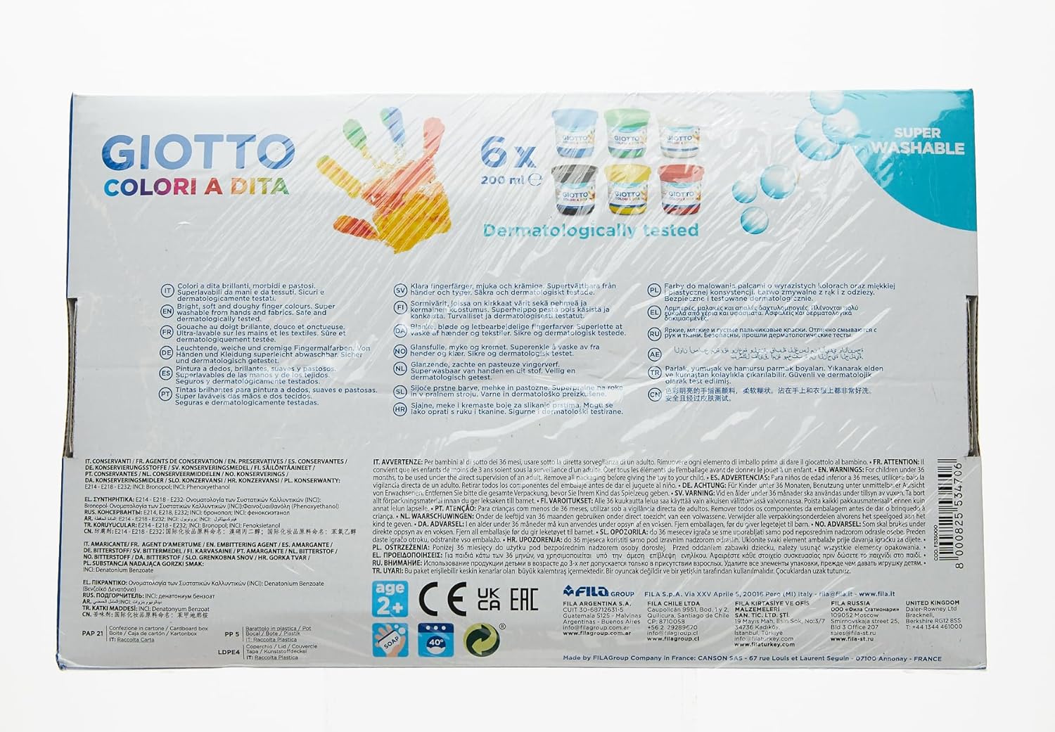 Buy Giotto Finger Paint 200ml 6pcs | Yallatoys.com