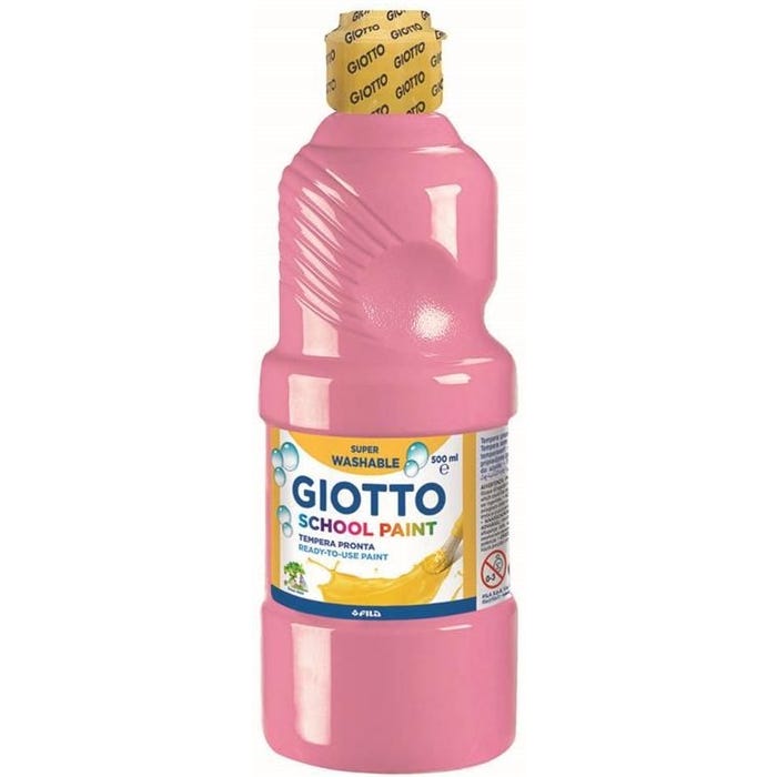 Buy Giotto Tempera School Paint Washable Pink 500ml | Yallatoys.com