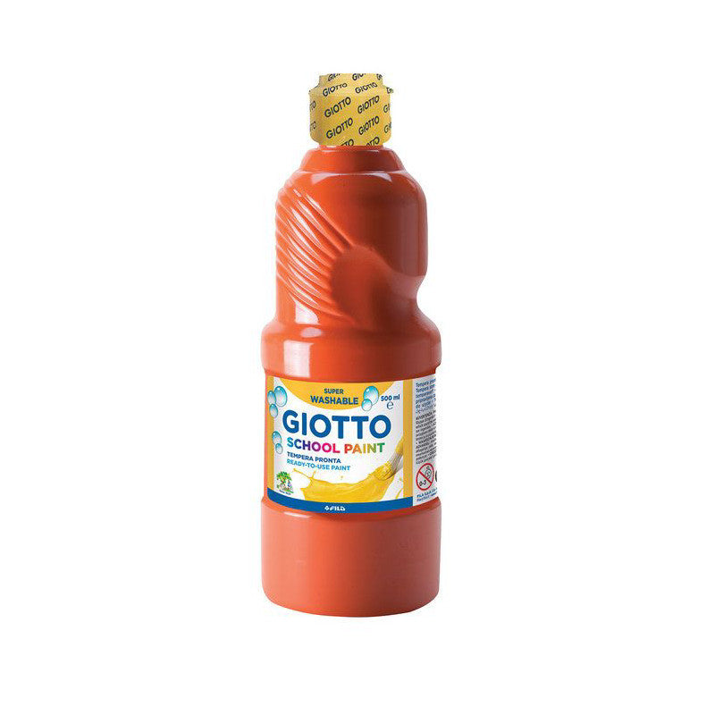 Buy Giotto Tempera School Paint Washable Brown 500ml | Yallatoys.com