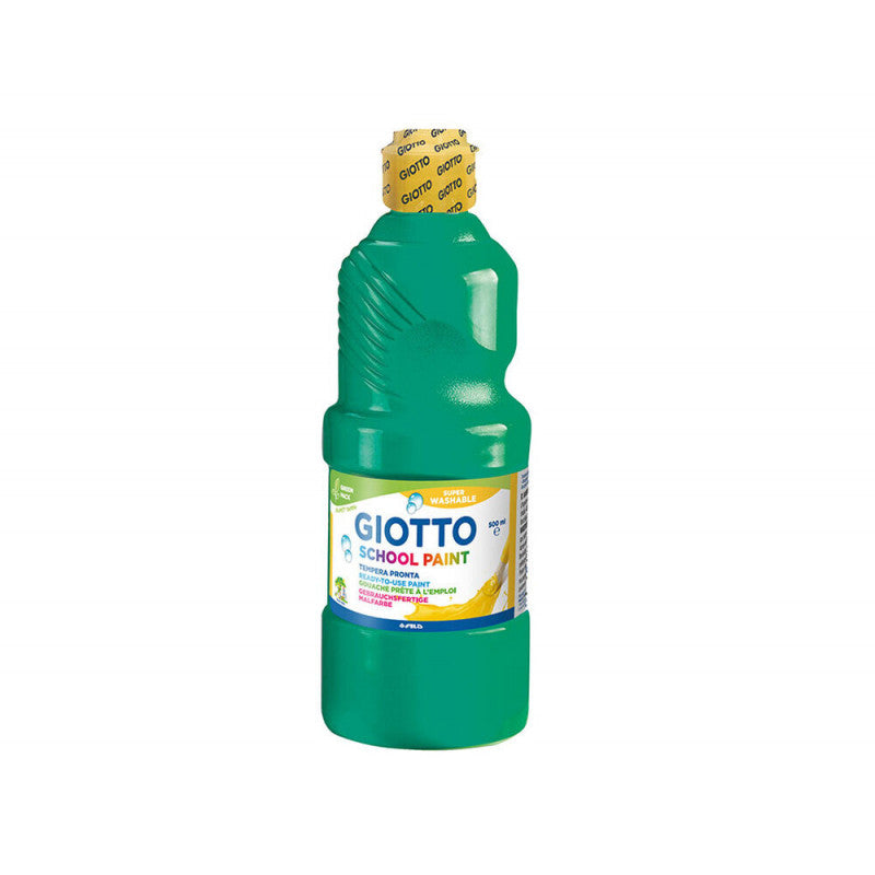 Buy Giotto Tempera School Paint Washable Green 500ml | Yallatoys.com