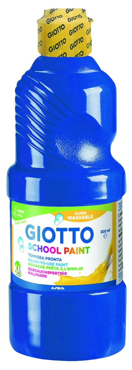 Buy Giotto Tempera School Paint Washable Blue 500ml | Yallatoys.com