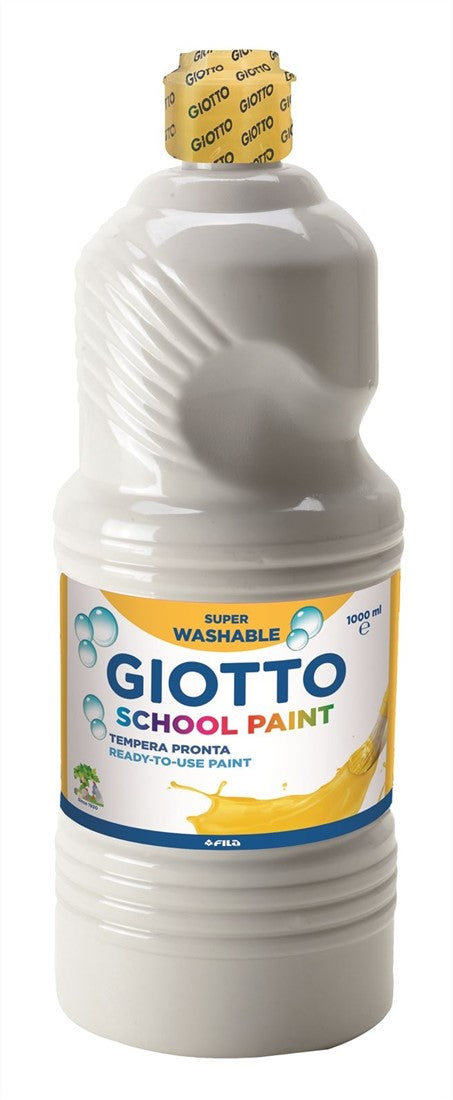 Buy Giotto Tempera School Paint Washable White 1000ml | Yallatoys.com
