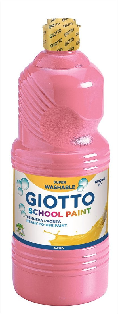 Buy Giotto Tempera School Paint Washable Pink 1000ml | Yallatoys.com