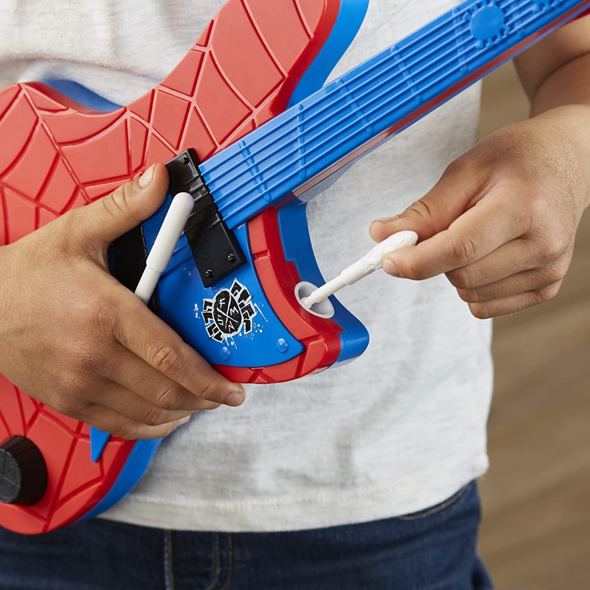 Buy Spider Man Marvel Across The Spider Verse Spider Punk Web Blast Toy Guitar | Yallatoys.com