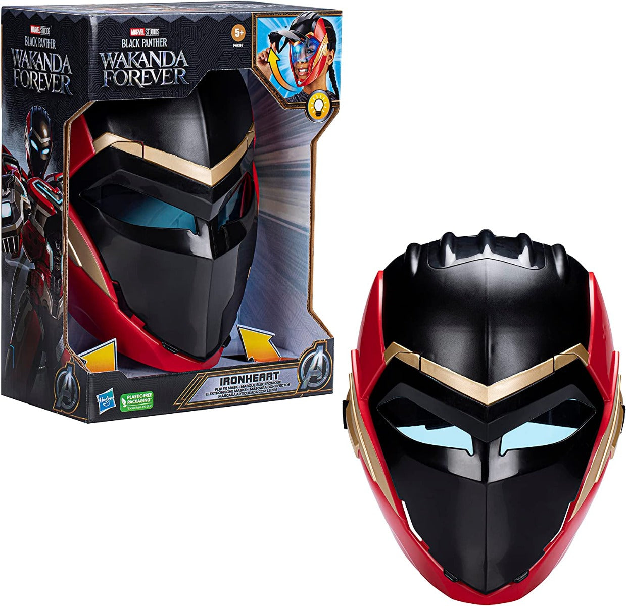 Buy Black Panther Wakanda Forever Ironheart Flip FX Mask with LED Light | Yallatoys.com