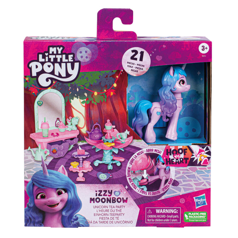 Buy My Little Pony Make Your Mark Toy Unicorn Tea Party Izzy Moonbow Hoof to Heart Pony with 20 Accessories | Yallatoys.com