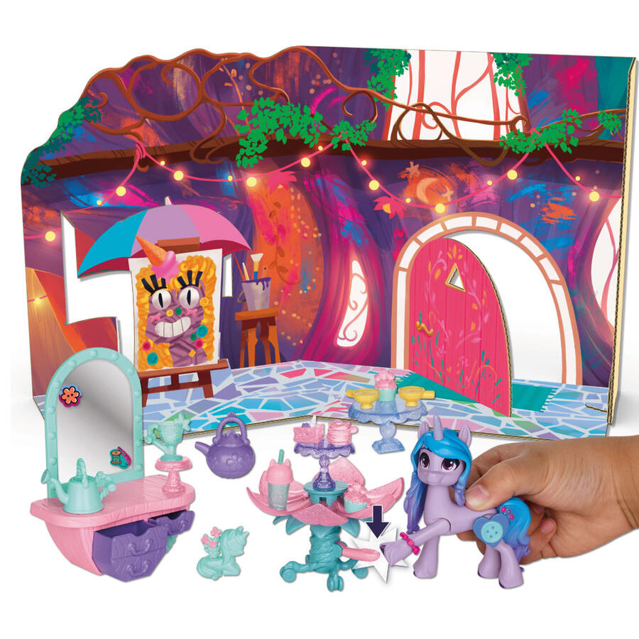 Buy My Little Pony Make Your Mark Toy Unicorn Tea Party Izzy Moonbow Hoof to Heart Pony with 20 Accessories | Yallatoys.com
