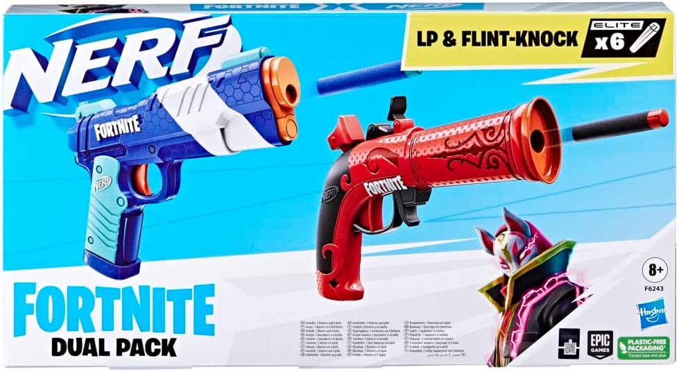 Buy Nerf Fortnite Dual Pack Includes 2 Fortnite Blasters and 6 Nerf Elite Darts | Yallatoys.com