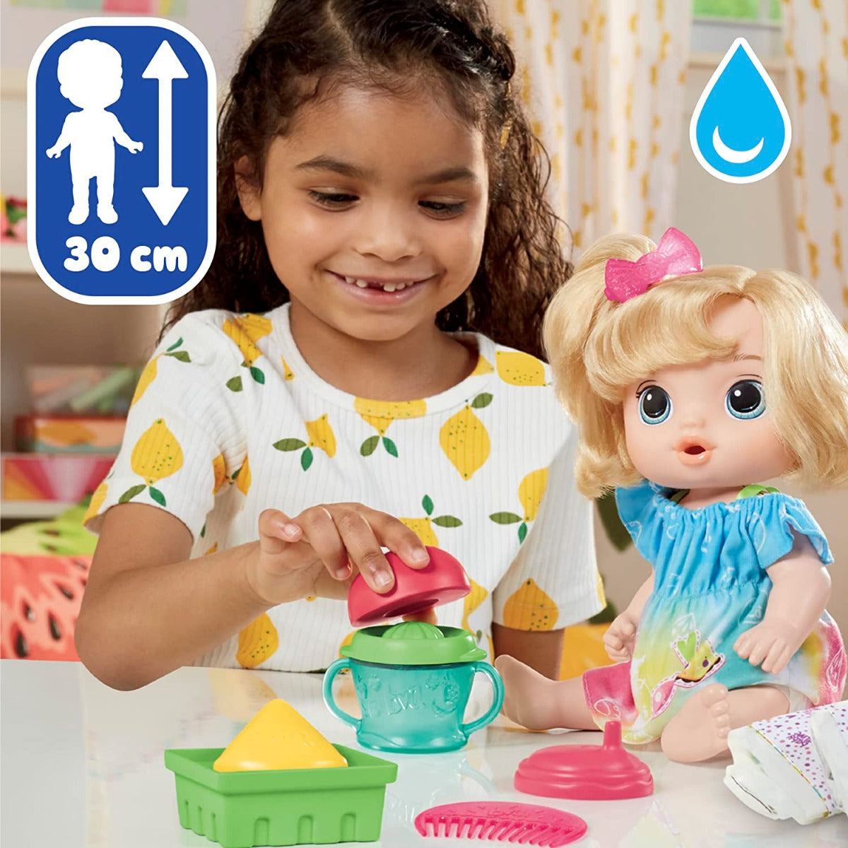 Buy Baby Alive Fruity Sips Doll Apple Pretend Juicer Baby Doll Set | Yallatoys.com