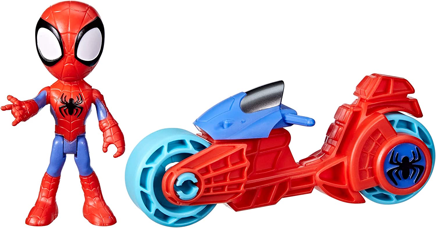 Buy Spidey and His Amazing Friends Spidey Action Figure with Toy Motorcycle | Yallatoys.com