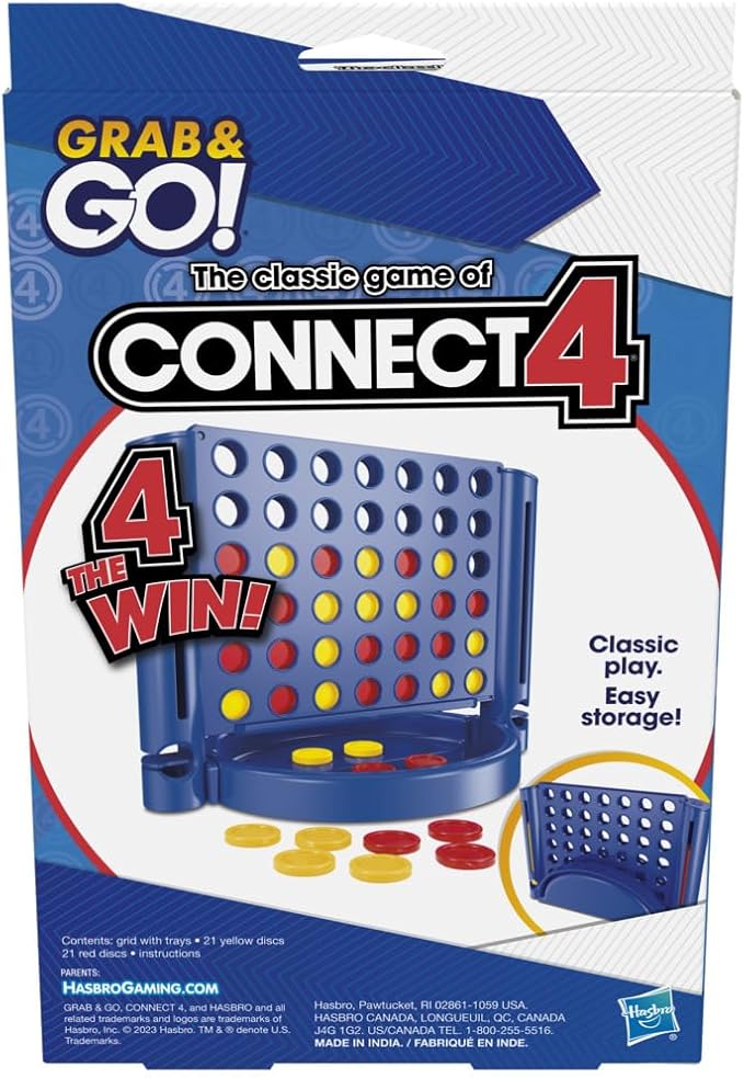 Buy Connect 4 portable game grab and go | Yallatoys.com