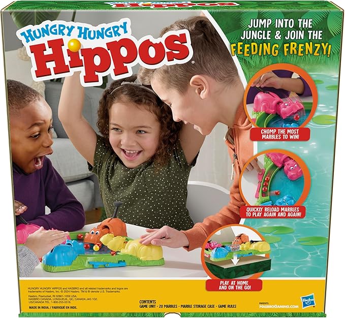 Buy Hungry hungry hippos game for preschoolers | Yallatoys.com