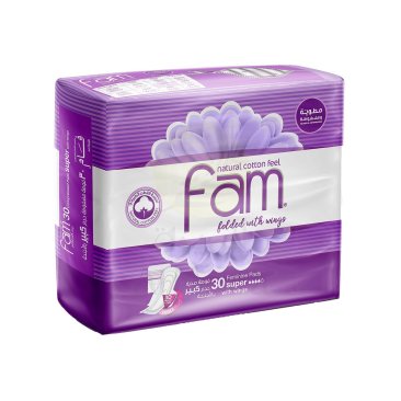 Fam Maxi Wings Super Eco Pack 30 Pads Fam Yallatoys