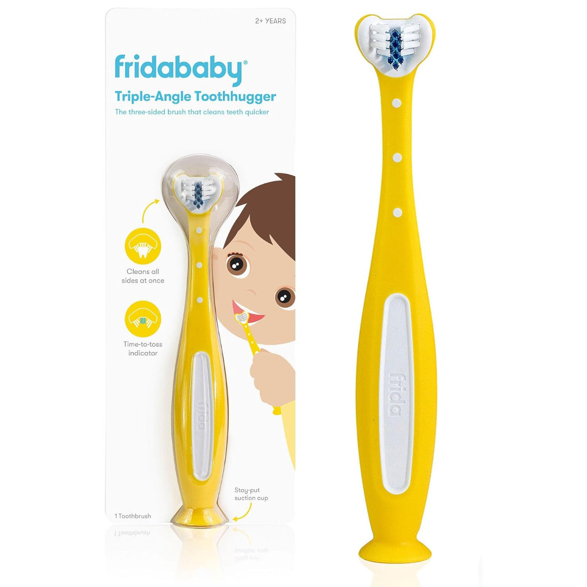 Frida Baby Triple Angle Tooth hugger Training Toothbrush For Toddler Yellow Frida Baby Yallatoys