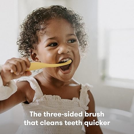 Frida Baby Triple Angle Tooth hugger Training Toothbrush For Toddler Yellow Frida Baby Yallatoys