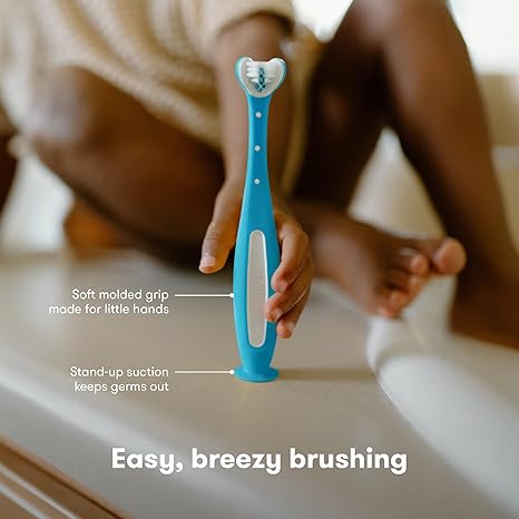 Frida Baby Triple Angle Tooth hugger Training Toothbrush For Toddler Blue Frida Baby Yallatoys