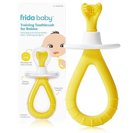 Frida Baby Training Toothbrush For Babies With Soft Silicone Bristles Frida Baby Yallatoys